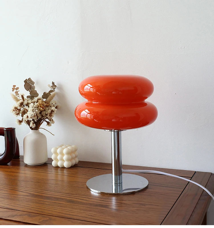 Macaron Glass Table Lamp — Retro Ambient Light