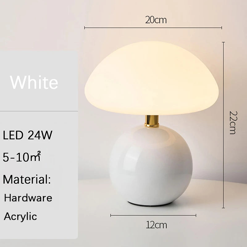 Pastel Mushroom Table Lamp — USB Decorative Night Light