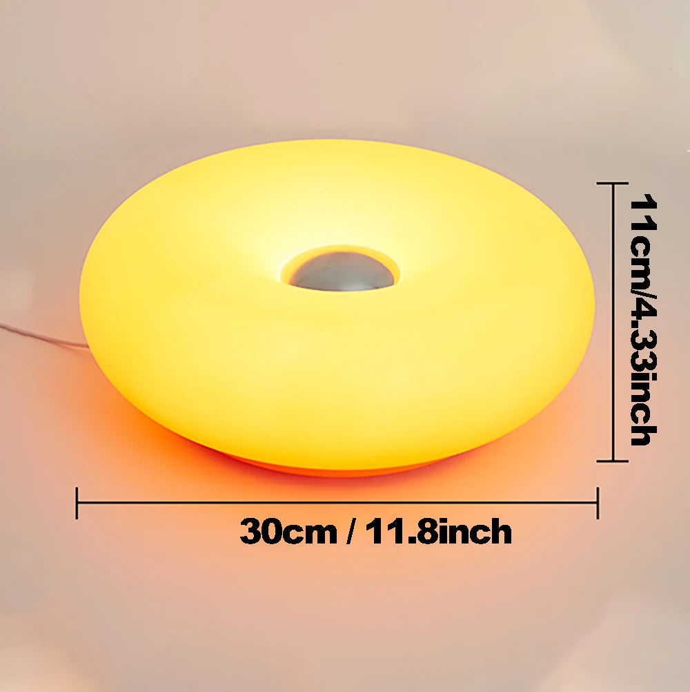 Bauhaus Donut Table Lamp — Touch Dimmable USB Ambient Light (Not glass）