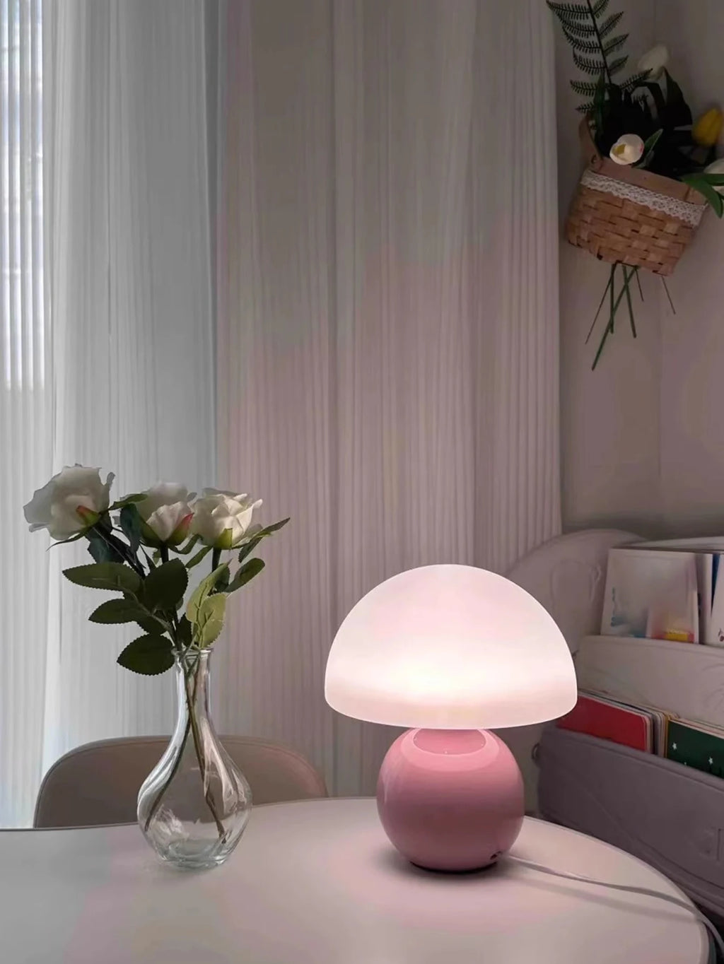 Pastel Mushroom Table Lamp — USB Decorative Night Light