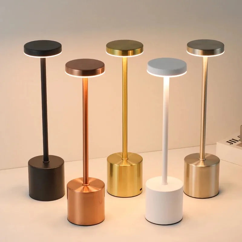 Slim Touch Table Lamp — 3 Color Modes Rechargeable