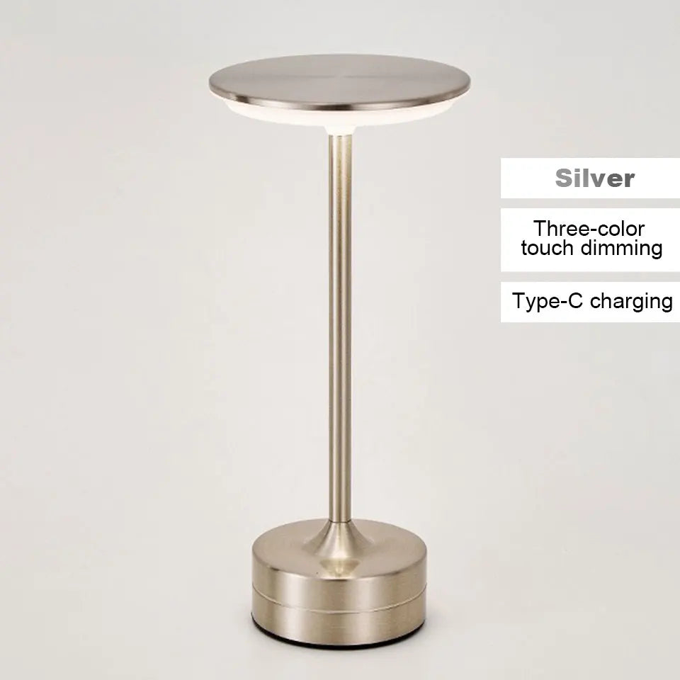 Luxury Touch Table Lamp — USB Rechargeable Wireless Light