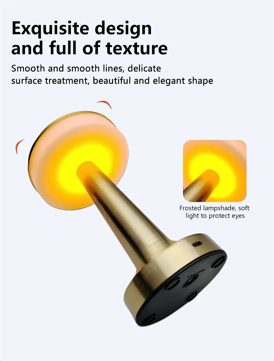 Golden Touch LED Table Lamp — Warm Dimmable Light