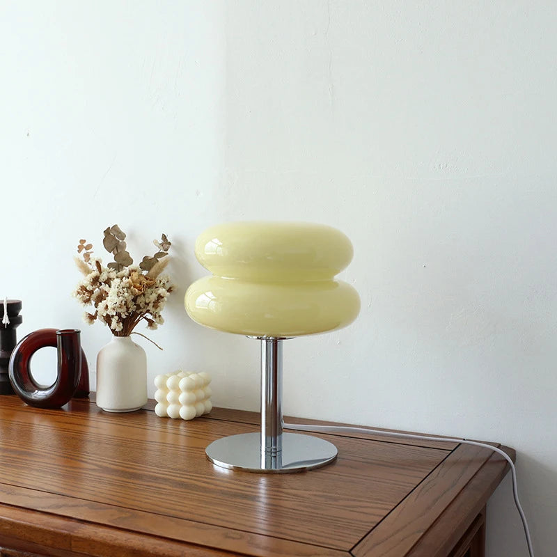 Macaron Glass Table Lamp — Retro Ambient Light
