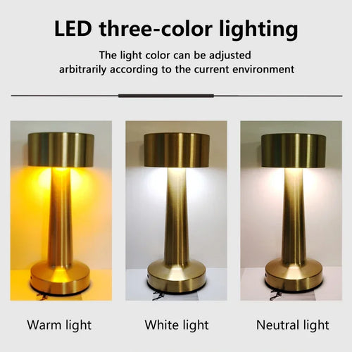 Golden Touch LED Table Lamp — Warm Dimmable Light