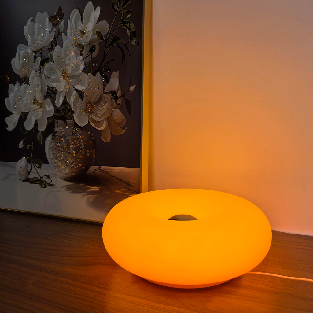 Bauhaus Donut Table Lamp — Touch Dimmable USB Ambient Light (Not glass）