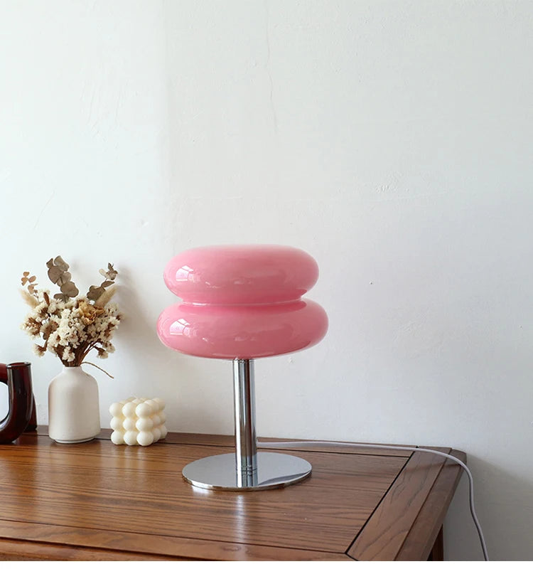 Macaron Glass Table Lamp — Retro Ambient Light