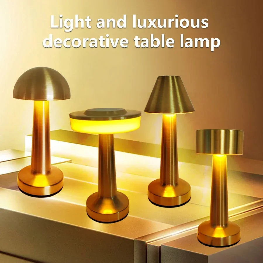 Golden Touch LED Table Lamp — Warm Dimmable Light