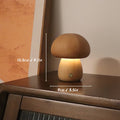 Wooden Mushroom Night Light — Warm Dimmable USB Table Lamp