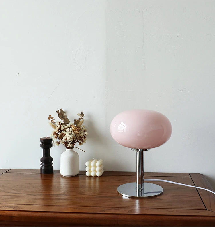 Macaron Glass Table Lamp — Retro Ambient Light