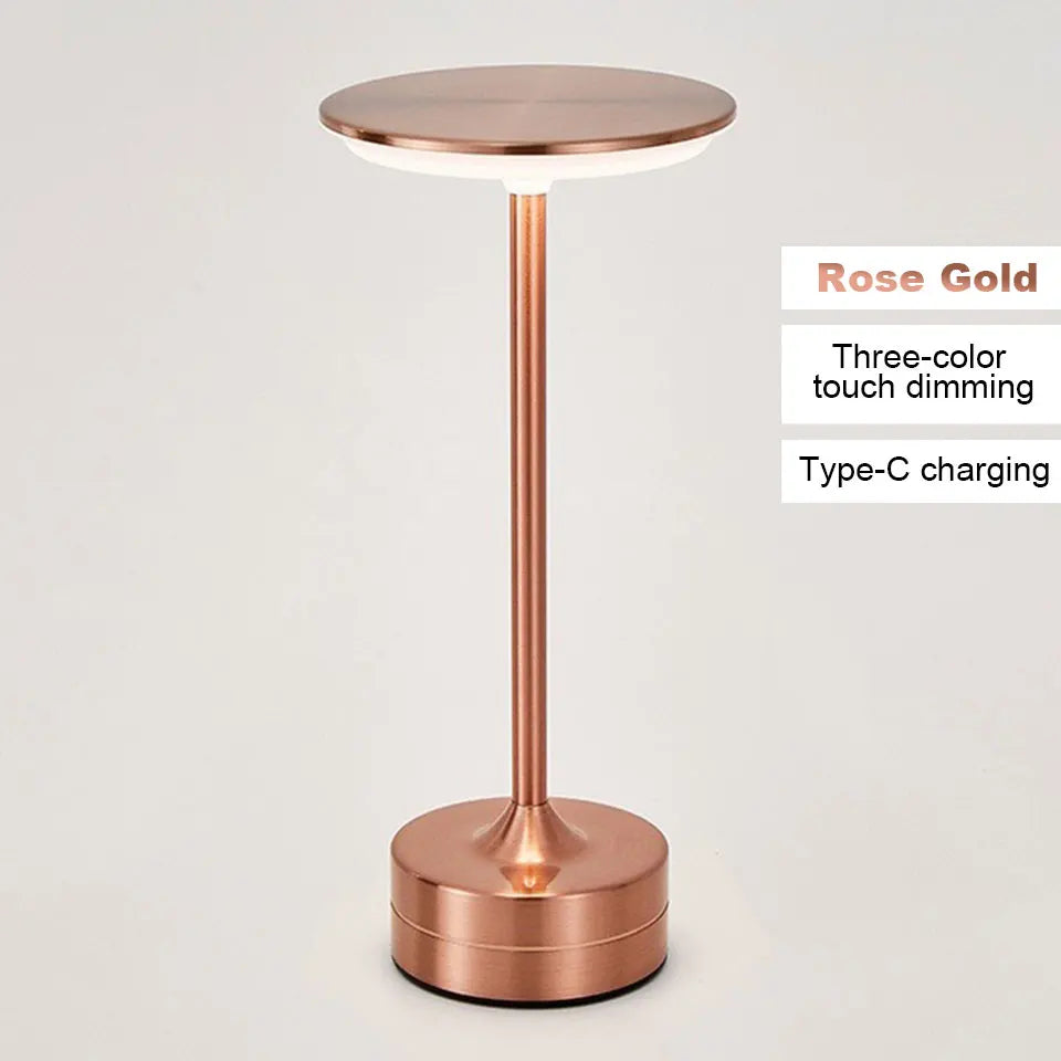 Luxury Touch Table Lamp — USB Rechargeable Wireless Light