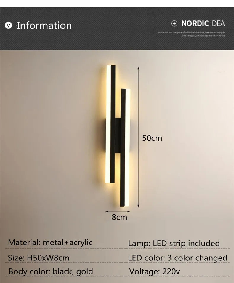 Modern Linear Wall Sconce — Indoor Ambient Light