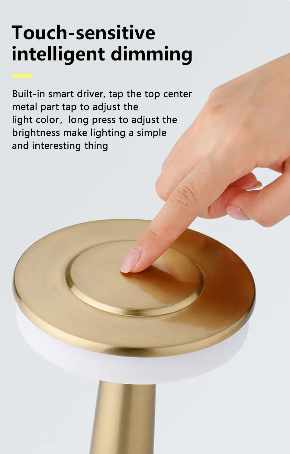 Golden Touch LED Table Lamp — Warm Dimmable Light