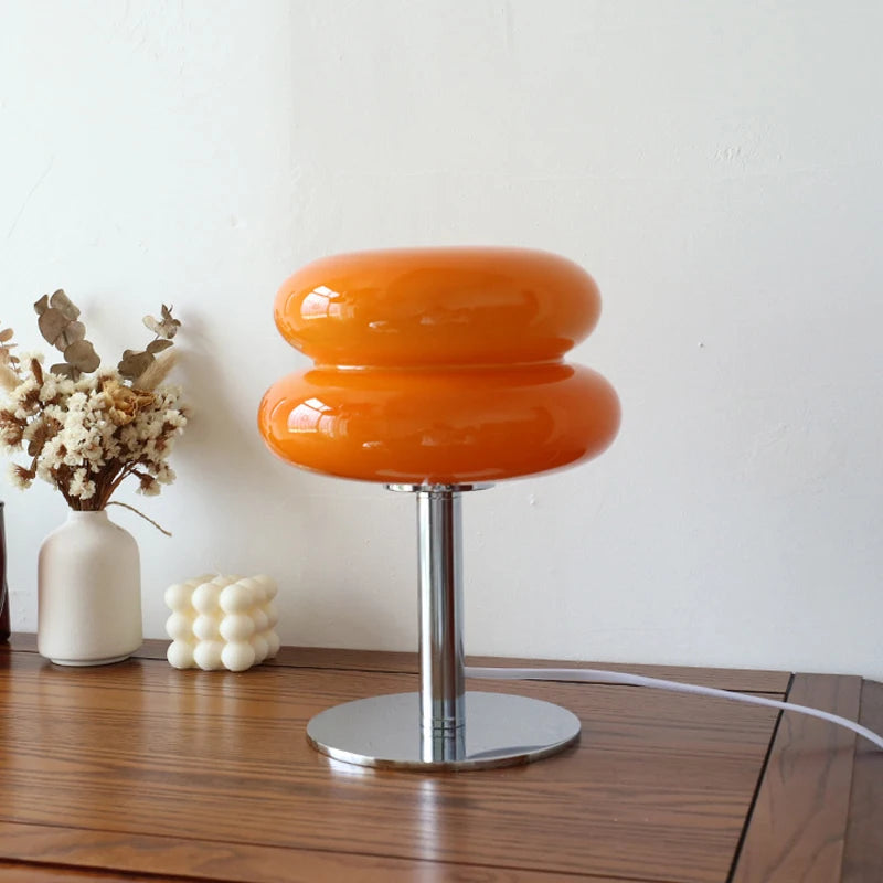 Macaron Glass Table Lamp — Retro Ambient Light