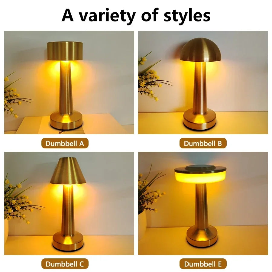 Golden Touch LED Table Lamp — Warm Dimmable Light