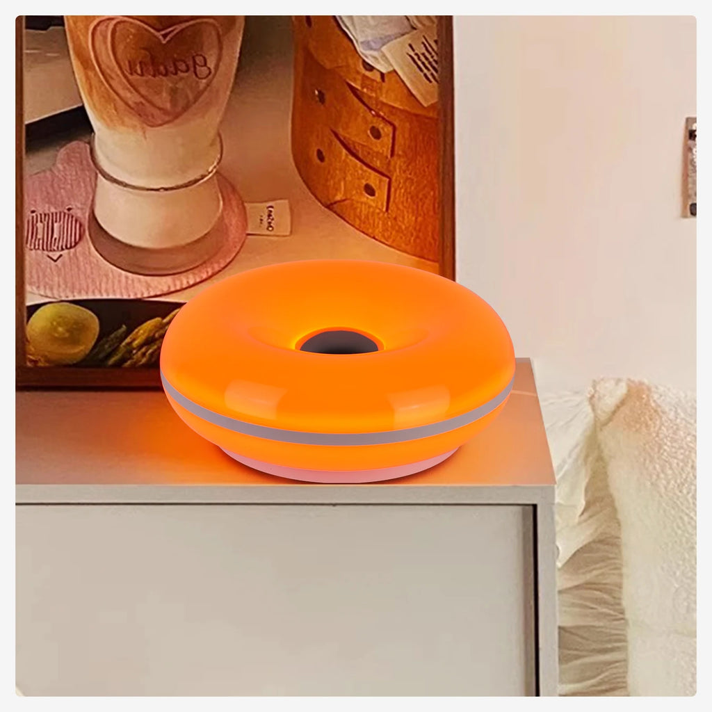 Bauhaus Donut Table Lamp — Touch Dimmable USB Ambient Light (Not glass）