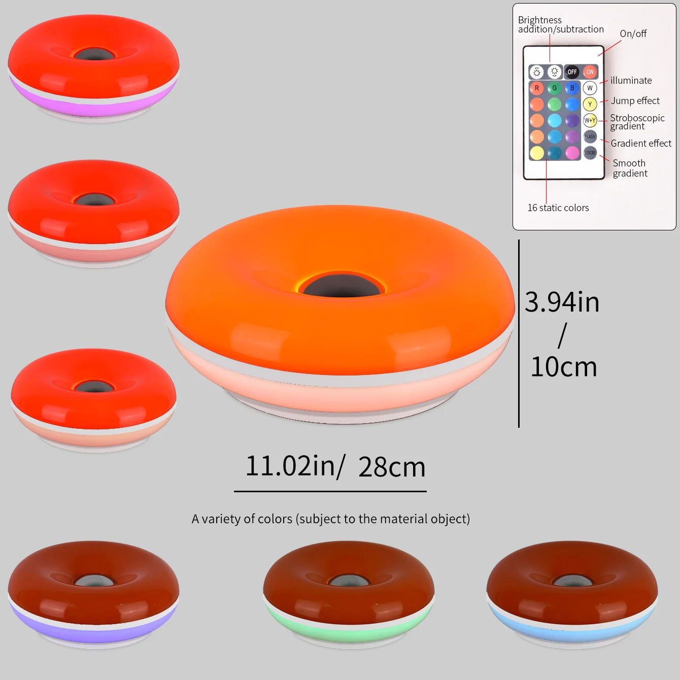 Bauhaus Donut Table Lamp — Touch Dimmable USB Ambient Light (Not glass）