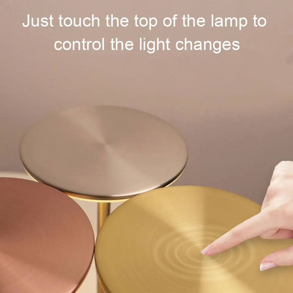Luxury Touch Table Lamp — USB Rechargeable Wireless Light