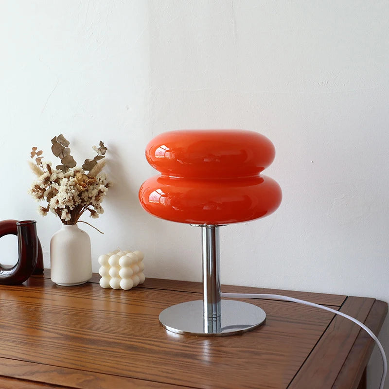 Macaron Glass Table Lamp — Retro Ambient Light