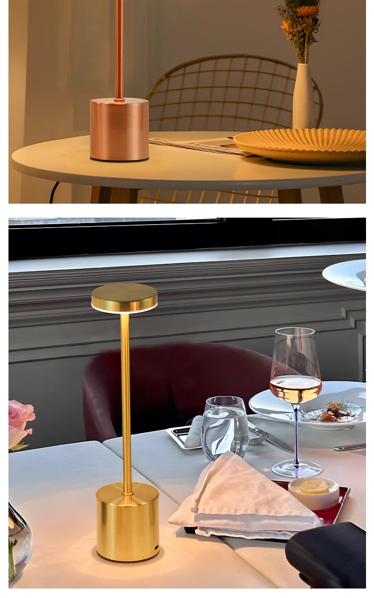 Slim Touch Table Lamp — 3 Color Modes Rechargeable