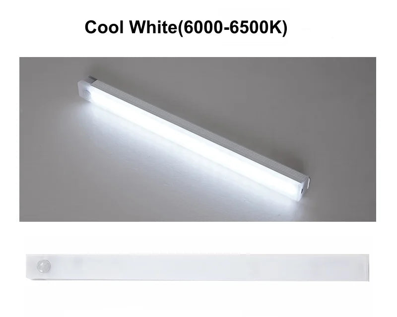 USB Motion Sensor LED Bar Light — Rechargeable Magnetic Cabinet Light