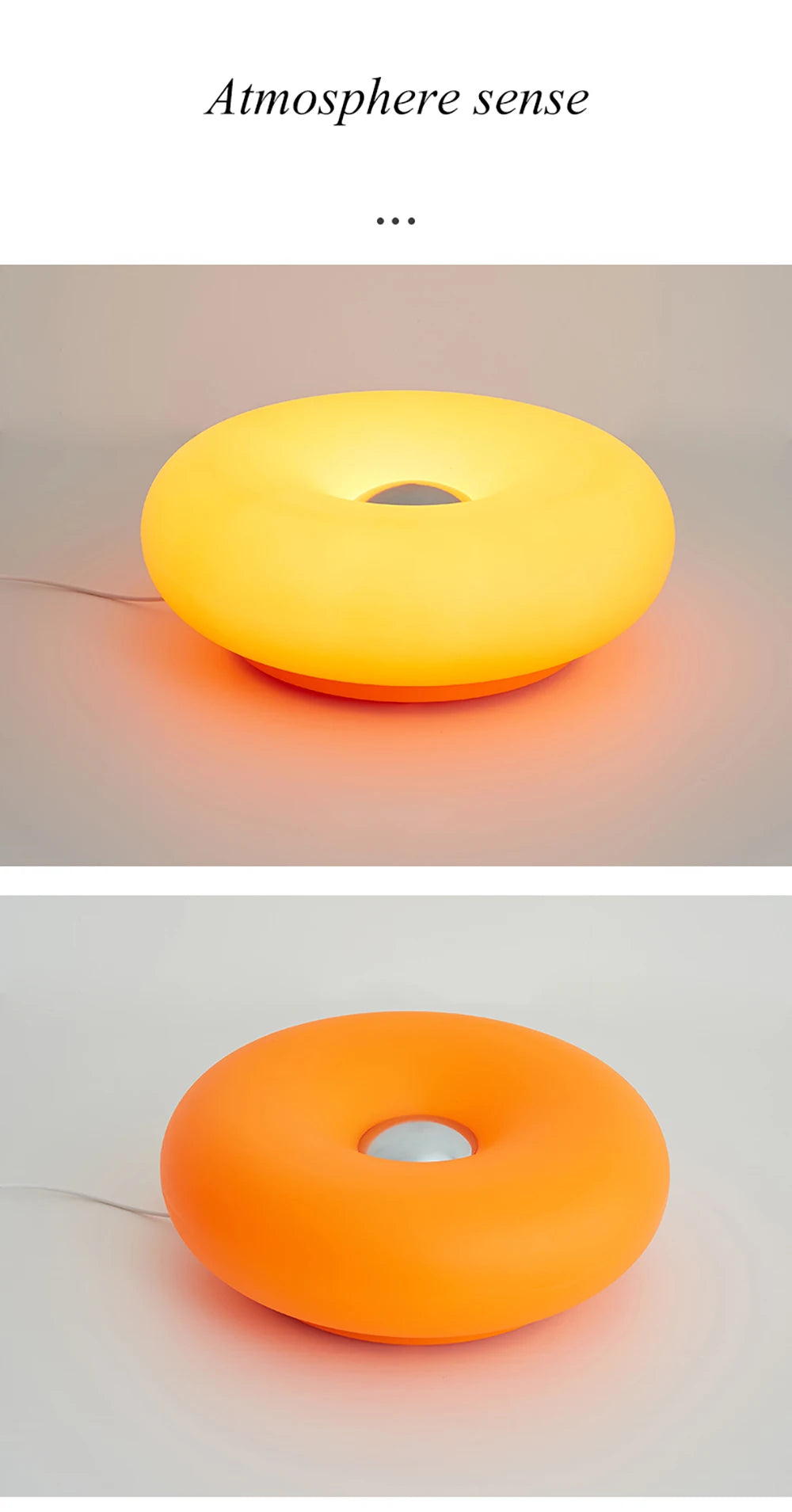 Bauhaus Donut Table Lamp — Touch Dimmable USB Ambient Light (Not glass）