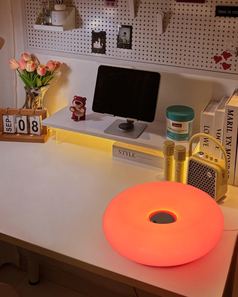 Bauhaus Donut Table Lamp — Touch Dimmable USB Ambient Light (Not glass）
