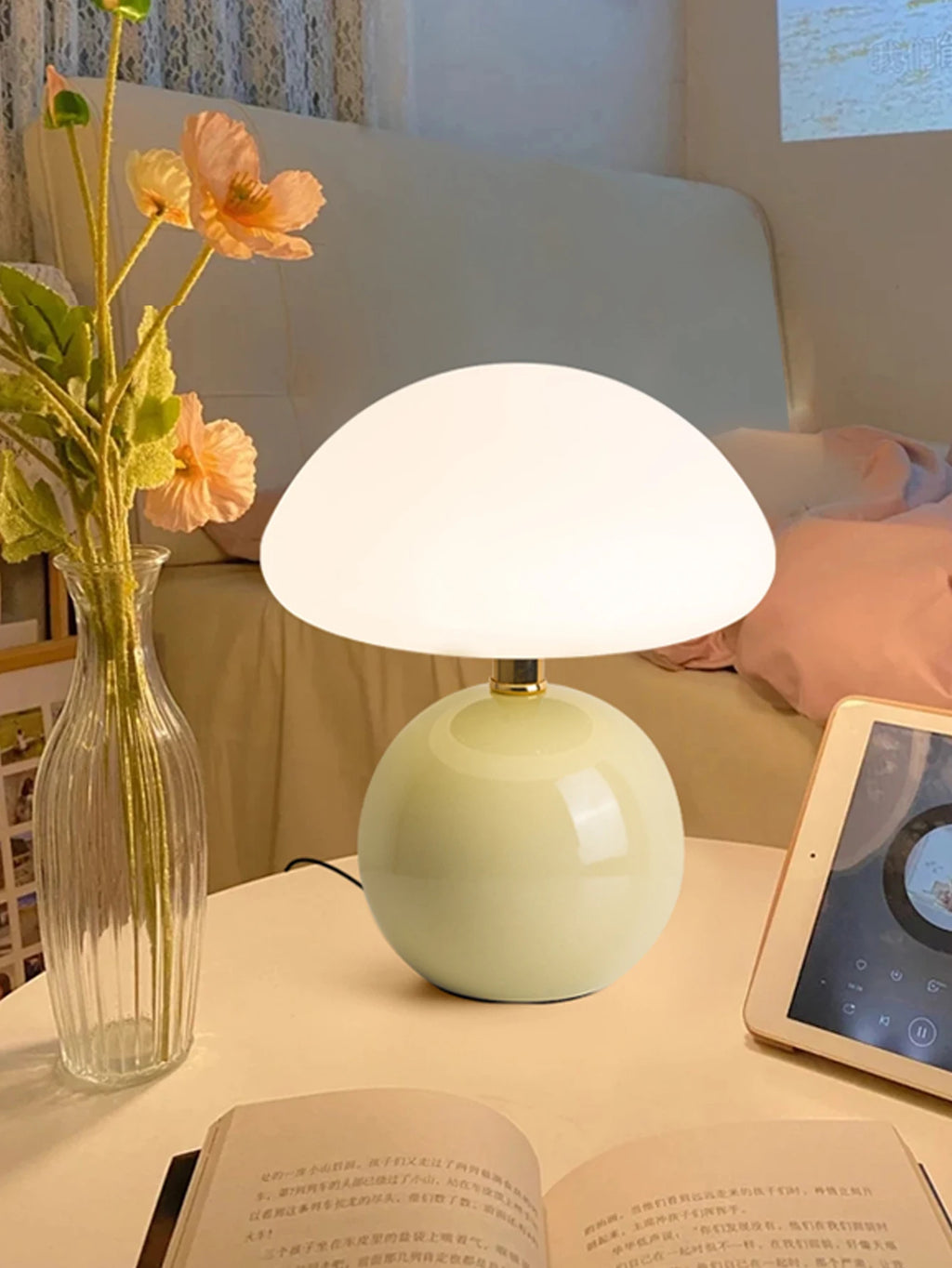 Pastel Mushroom Table Lamp — USB Decorative Night Light