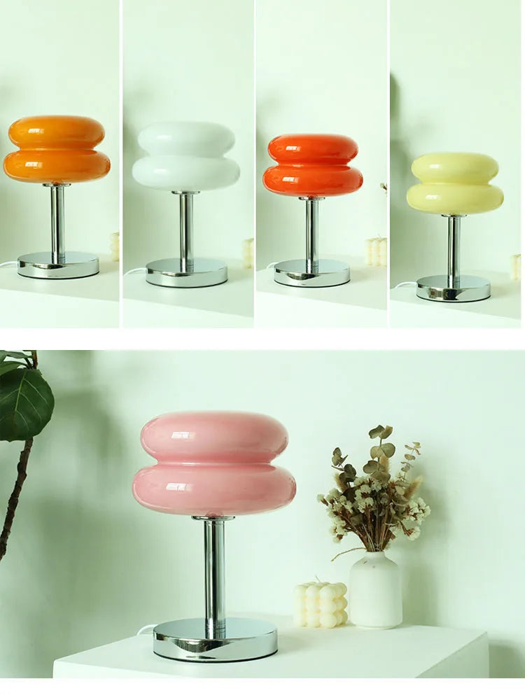 Macaron Glass Table Lamp — Retro Ambient Light