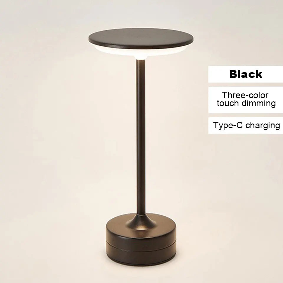 Luxury Touch Table Lamp — USB Rechargeable Wireless Light