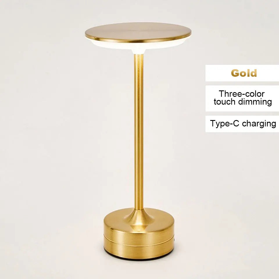 Luxury Touch Table Lamp — USB Rechargeable Wireless Light