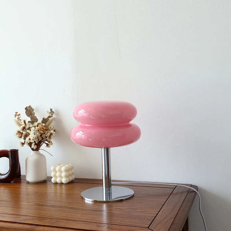 Macaron Glass Table Lamp — Retro Ambient Light
