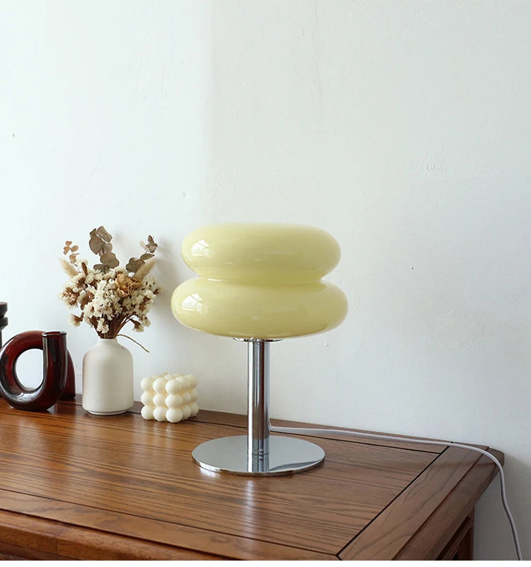 Macaron Glass Table Lamp — Retro Ambient Light