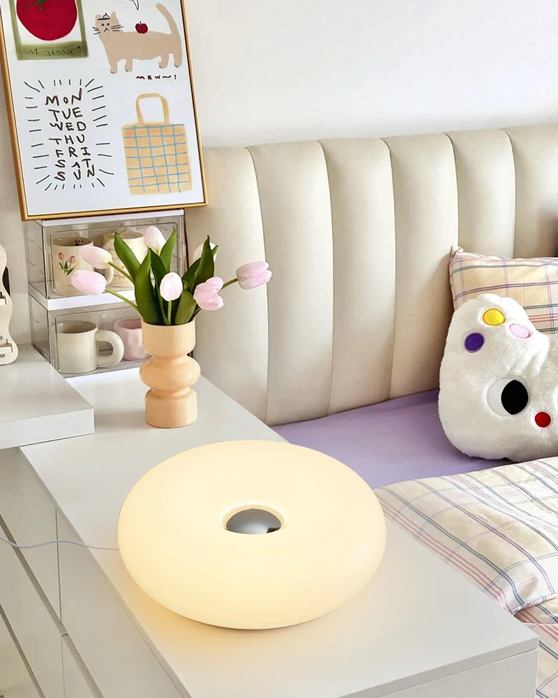 Bauhaus Donut Table Lamp — Touch Dimmable USB Ambient Light (Not glass）