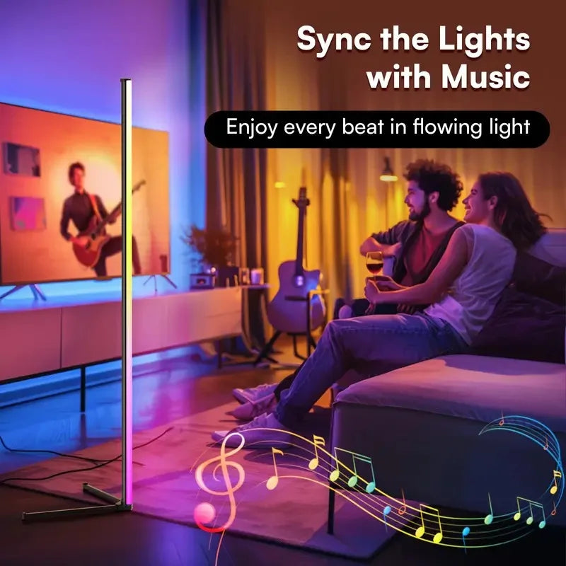 RGB Corner Floor Lamp — 16M Colors Music Sync Smart Light