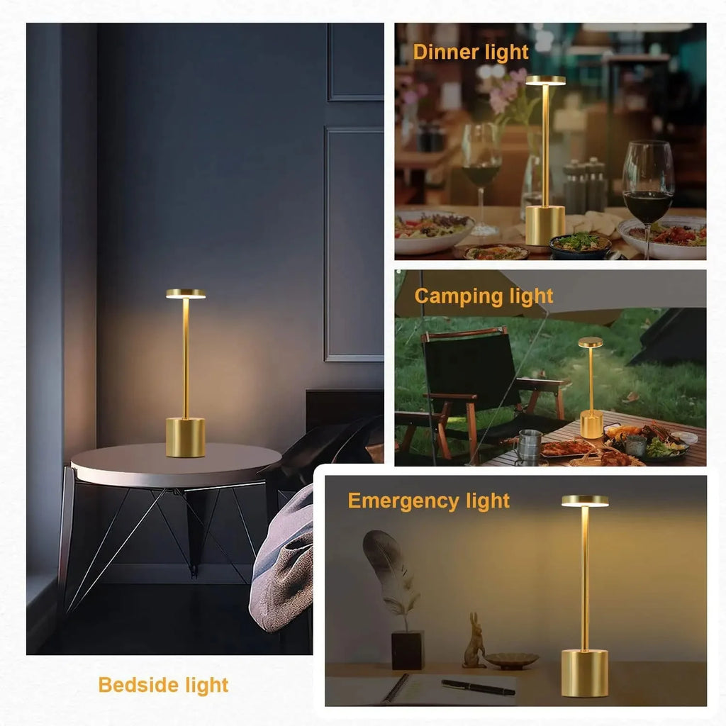 Slim Touch Table Lamp — 3 Color Modes Rechargeable