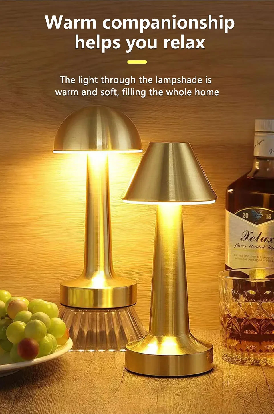 Golden Touch LED Table Lamp — Warm Dimmable Light