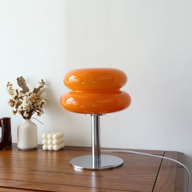 Macaron Glass Table Lamp — Retro Ambient Light